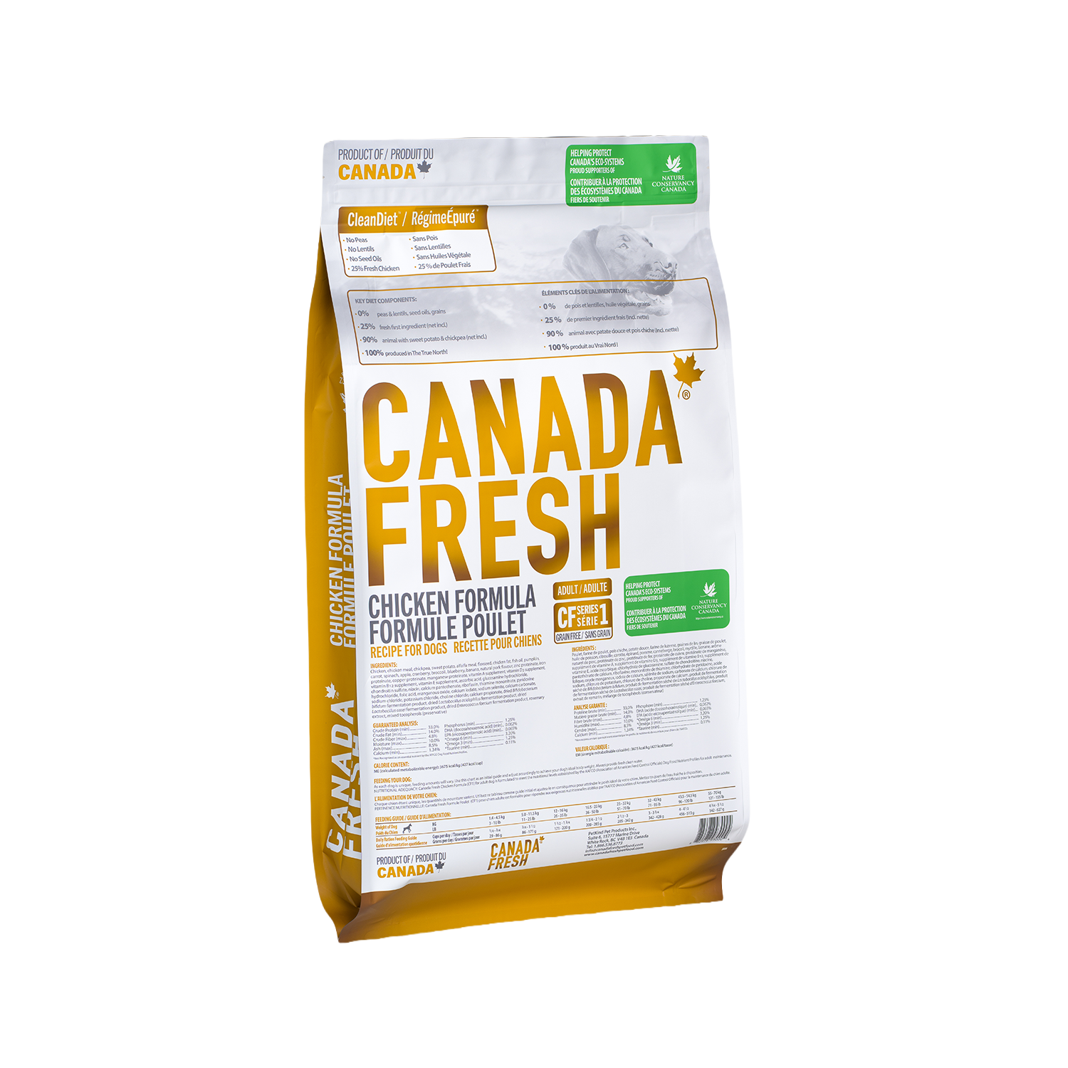 Canada Fresh Dog Chicken Formula 25lb back