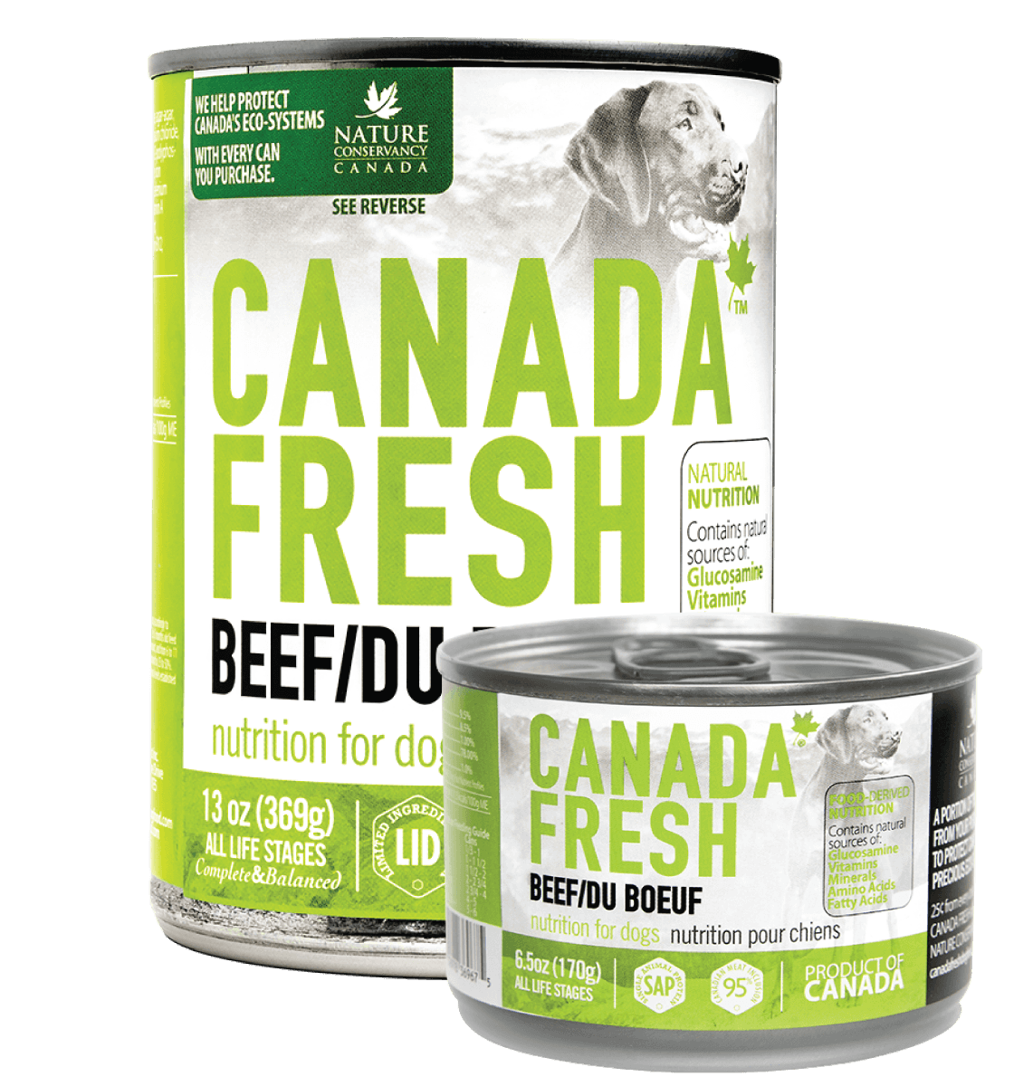 Canada Fresh Beef for dog (13 oz and 6.5 oz)