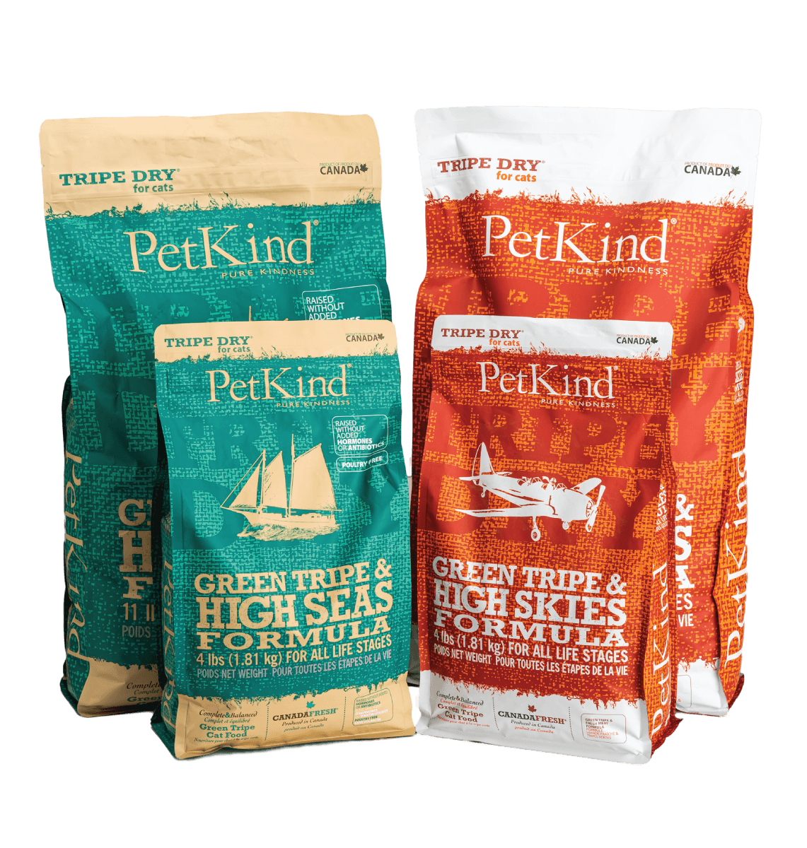 High Seas and High Skies Tripe Dry for cats (11lb and 4 lb)