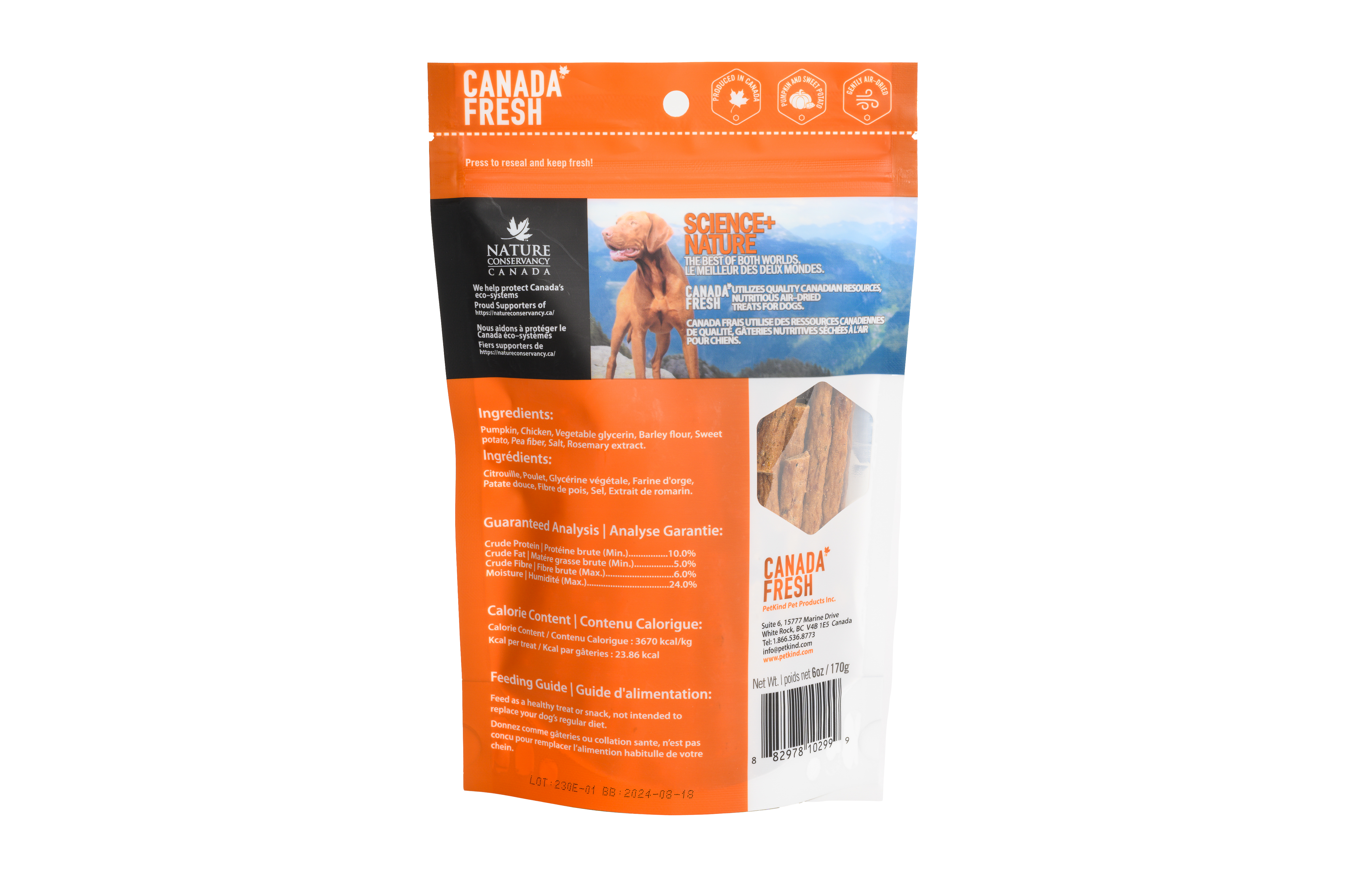 Canada Fresh Treats Dogs – Pumpkin & Sweet Potato