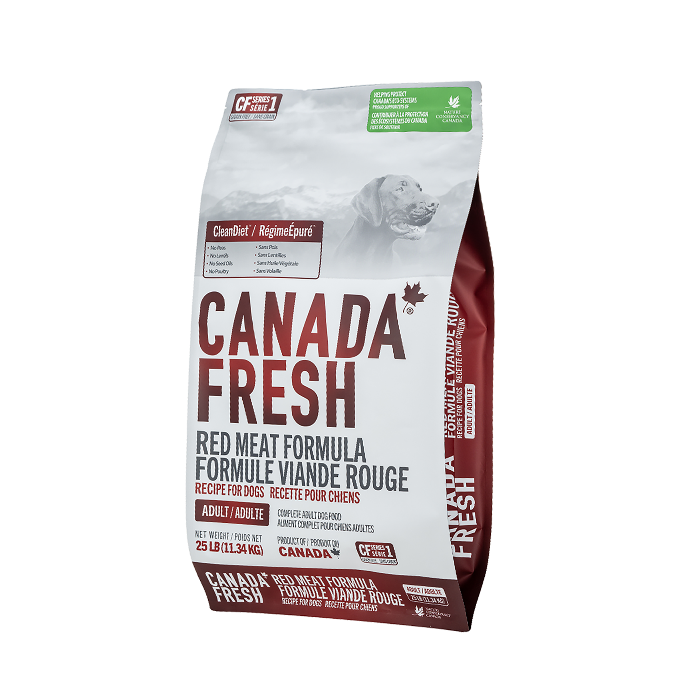 Canada Fresh dry red meat dog food made in Canada 25lb 
