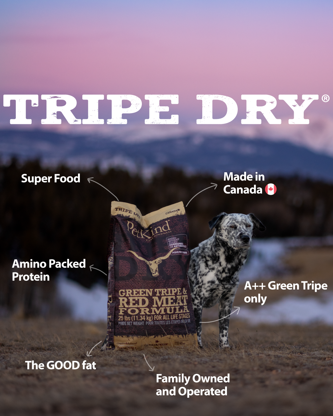 Tripe Dry – Green Tripe & Red Meat Formula