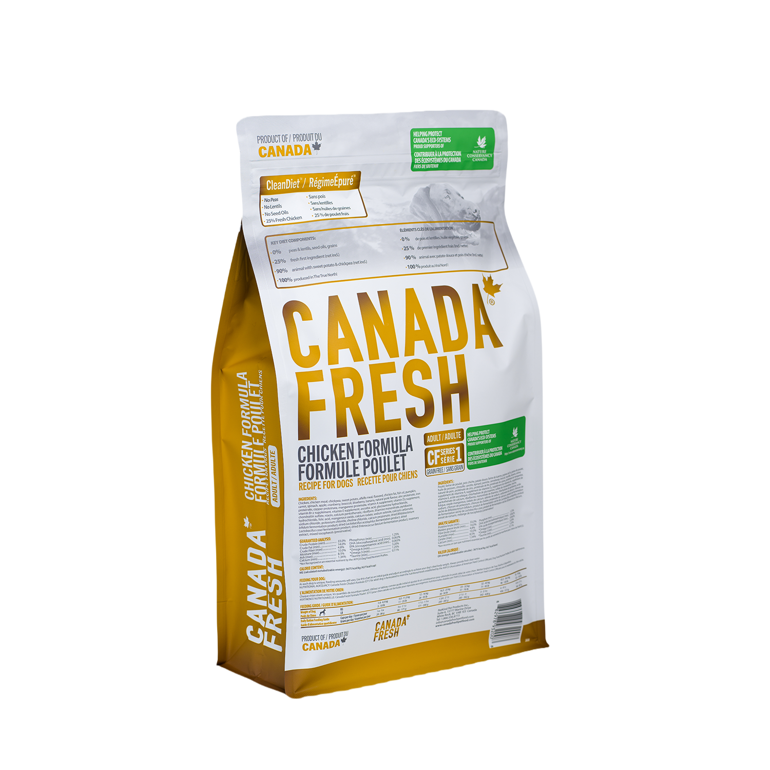 Canada Fresh Dog Chicken Formula 6lb back